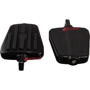 Motorcycle black footpeg highway Footboards Foot Pedal Footrests compatible with Harley Davidson Touring models Wide glide Super glide Sport glide Low rider 1982-later (Style: 2 Gloss Black)
