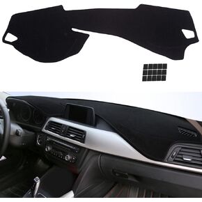 KEYOOG Dashboard Cover Dash Mat Fit for (Body Code:F30 F32 F33) 2018-2014 B-MW 3/4 Series 320i 328i 330e M3 428i 435i 430i (W/o HUD),Car Dash Board Mat Anti-Glare Carpet,Non-Slip Pad (Black)