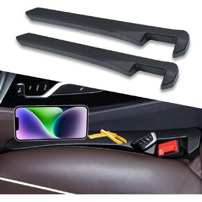 2 Pack Car Seat Gap Filler, Universal for Car SUV, Truck to Fill The Gap Between Seat and Console Crevice Blocker Stop Things from Dropping Black