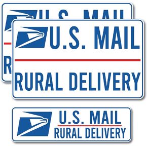 (3 Pack) U.S. Mail Rural Delivery Driver Magnet Sign - USPS Driver Heavy Duty Magnet Print - (2) 12" x 8" and (1) 11" x 3" - Strong Magnet Material - 30 Mil Thickness - Made in USA