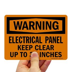 SmartSign “Warning - Electrical Panel Keep Clear Up to 36 Inches" Sign | 10" x 14" 3M Reflective Aluminum
