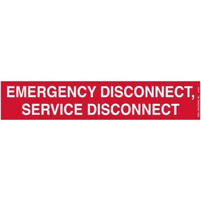 IDEAL INDUSTRIES 44-944 NEC Emergency Disconnct Lable,1-3/4 in. x 9 in. Adhesive 5Pk