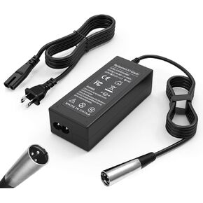 24V 2A 3-Pin XLR Electric Scooter Battery Charger for Pride Mobility Scooter,Go-Go Elite Traveller, 4 Wheel Mobility, ShopRider, Jazzy Power Chair, Ezip Mountain Traillz, Drive Medical