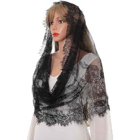 Bridal Veils for Church Mantilla Veils Traditional Chapel Scarf Mass Wedding Vintage Head Covering for Women