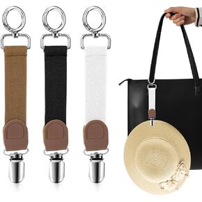3Pcs Hat Clip for Travel, Elastic Hat Holder with Alloy Clamp, Hands-Free Bag Accessory for Holding Traveling Bag Handbag Backpack Purse Luggage, Outdoor Travel Accessory in Saudi Arabia