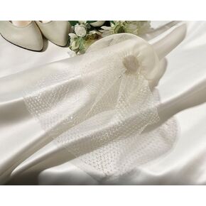 Lillian Rose Womens Vintage Ivory Fascinator Birdcage Veil, Ivory