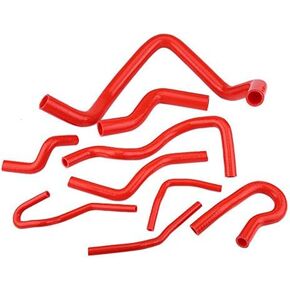 Radiator Hose, 9pcs Silicone Auto Radiator Hose Kit for Honda Civic D15 D16 SOHC EG/EK 1992-2000(Black)