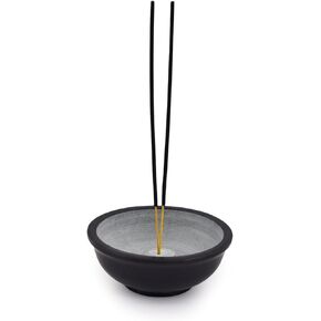 Kaizen Casa Incense Holder, Incense Burner Bowl for Stick, Stone Incense Ash Catcher for Home,Office,Yoga Meditation. (4.5" x 4.5" x 1.75")