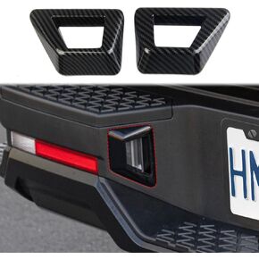 Korlot Carbon Fiber Rear License Plate Lamp Light Cover Trim Accessories For Hyundai Santa Cruz 2022+