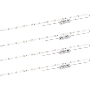 24 بوصة سيارة بيضاء بقيادة قطاع أضواء Cuttable 12V للسيارات شاحنة التخييم قارب البحرية داخل الإضاءة المحيطة، حزمة من 4