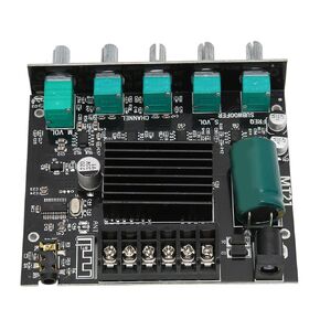 BT 5.0 Aux Amplifier Board, High Power Sound Stereo DC12‑24V PCB Digital Power Amplifier Board for 15‑100W 4‑8Ω Speakers