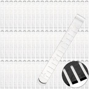 SOUJOY 60 Pieces Sewing Clips, 3 Inch Hemming Clips, Stainless Steel Sewing Measurement Ruler, Hem Marker Tool for Fabric Clips,Pinning and Marking Accessories