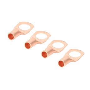 Jeanoko 50Pcs Terminal Connectors Assortment Kit Copper Ring Lug Terminal SC6-8 Cable Heavy Duty Wire Lugs Assortment Battery Cable Ends for Electrical