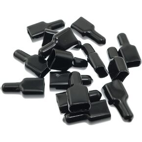15pcs 8x15x40mm PVC Flame Retardant Cover Rubber Sleeve Compatible with 2-Position Anderson Powerpole Connectors, Black
