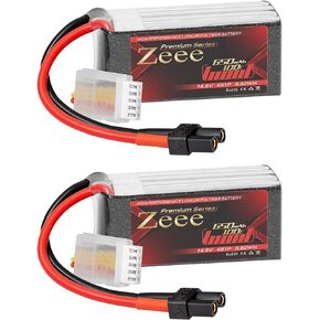Zeee Premium Series 14.8V 4S Lipo Battery 100C 650mAh with XT30 Plug for FPV Racing Drone Quadcopter Helicopter Airplane RC Boat RC Car RC Models(2 Pack)