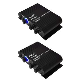 2) Pyle PFA300 180W 2 Channel Hi-Fi Home Audio Stereo Speakers Amplifiers w/Aux