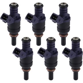 ACROPIX Car Fuel Injector Nozzle Replacement Fit for BMW 330i 2001-2005 NO.1439800 - Pack of 6 Black