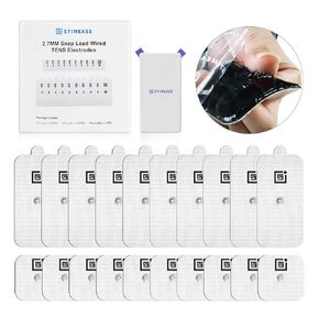TENS Unit Replacement Pads with Snap-On Connectors (20-Pack) Reusable Self-Adhesive Electrode Pads Compatible with AUVON, TENS 7000, Nicwell Care Tens (3.5mm Connector) in Kuwait