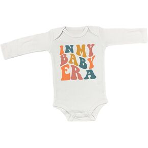 بدلة للجسم In My Newborn/Baby Era، بدلة رومبير مضحكة كلاسيكية لطيفة للإعلان عن الحمل، قميص للأطفال (0-6 أشهر، رومبير بأكمام قصيرة للأطفال) in Kuwait