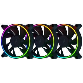 مروحة الكمبيوتر Razer Kunai Hydraulic 120MM aRGB: مراوح aRGB هادئة وقوية - تدعم وحدة تحكم المروحة PWM وتوصيل ما يصل إلى 8 مراوح - مدعومة بواسطة Razer Chroma RGB - 3 مراوح in Kuwait