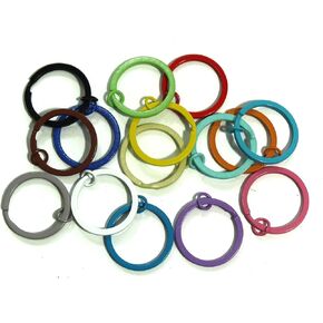 ALL in ONE Mixed Color Steel Split Ring Key Ring for DIY Craft (Mixed Color 30mm 20pcs)