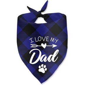 I Love My Dad Dog Bandanas Funny Cute Dog Bandana Gender Reveal Photo Prop Pet Scarf Decorations Accessories for Pet Dog Lovers Dog Dad Gift