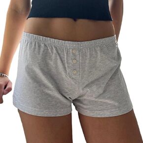 Womens Y2K Pajama Shorts Low Waist Striped Boxer Shorts Cute Lounge Floral Pj Shorts Bottoms Comfy Sleep Shorts in Saudi Arabia