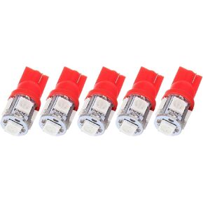 License Plate Lights,cciyu T10 W5W Wedge 194 LED Bulb,Red 168 Light Lamp,5Pack