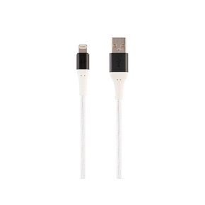Monoprice Apple MFi Certified Lightning to USB-A Charge & Sync Cable - Kevlar/Nylon-Braid, 6 Feet, White - AtlasFlex Series