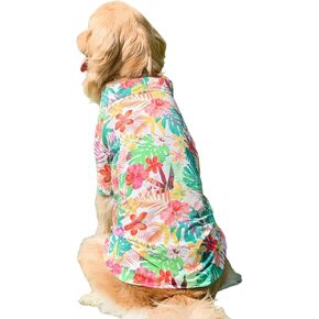 Dog Hawaiian Shirt, Summer Pet Clothes Large Dog Cool Costume Beach T-Shirt for Medium Large Dog(Blue,8XL)