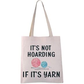 Knitting Lovers Gifts Knitting Tote Bag it's not Hoarding if it's Yarn Shoulder Bag Yarn Lovers Gifts Shopping Bag