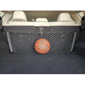 Back Seat Style Automotive Elastic Trunk Mesh Cargo Net for Mazda CX5 S Carbon Premium Turbo 2023 - Premium Trunk Organizer and Storage - Luggage Net for Crossover - Car Organizer for Mazda CX5