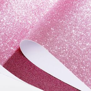 FunStick Glitter Cardstock Paper 15.8"x78.8" Pink Colored Cardstock Paper for Cricut Premium Glitter Paper for Crafts Self Adhesive Sparkly Glitter Card Stock for DIY Card Making Gift Birthday Fabric