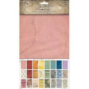 Tim Holtz - Advantus Idea-Ology Backdrops Double-Sided Cardstock 6"X10" 24/Pkg-Volume #5 Art Craft, Multi