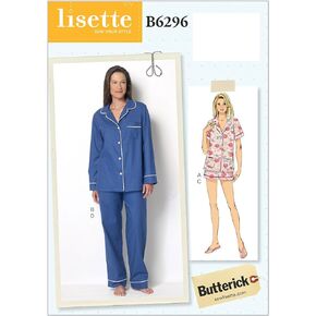 Butterick Patterns B6296 Misses' Top, Shorts & Pants, A5 (6-8-10-12-14)