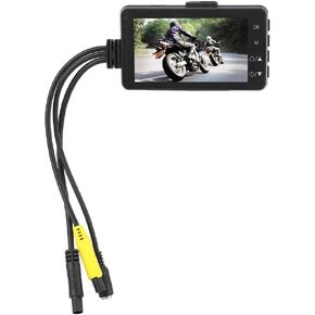 Vehicle Backup Cameras Car Video 720P 3 Inch LCD Screen Dual Camera for Motorcycles Data Concealed Recorder Motorcycle Dash Cad Rear,Motorcycle Dual
