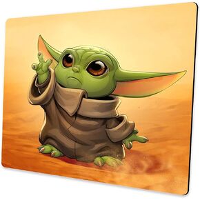 Baby Yoda Mouse Pad, Rectangular Non-Slip Rubber Mouse Pad, Used for Office Work and Home Gaming Mouse Pad, 9.5“ x 7.9" x 0.1“