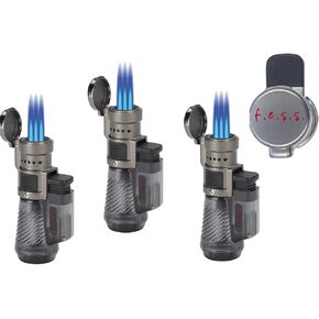3 Pack F.e.s.s FESS Trident Cigarette Cigar Triple Torch Cyclone by Lotus Vertigo
