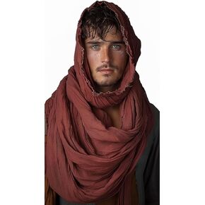 Medieval Shawl Hood Renaissance Scarf Cape Medieval Knight Shawl Cloak Retro Viking Bandana Costumes