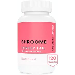 Turkey Tail Mushroom Capsules - 120 Capsules, Organic Turkey Tail Extract Capsules for Immune Support and Digestive Health, Vegan, Non GMO with Premium Beta Glucans