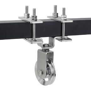 Power Racks Silent Pulley, 360°Aluminum Alloy Rotation Quiet Pulley，LAT pulleyfor Strength Training Power cage，Cable Pulley System,Thickened 304 Stainless Steel