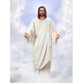 pigpigboss Cloud Jesus Diamond Painting Kit 5D Full Round Diamond Painting Kit Sky Jesus Diamond Painting for Adult Religious Diamond Dots Art Christmas Decor Gift (12 X 16 Inches)