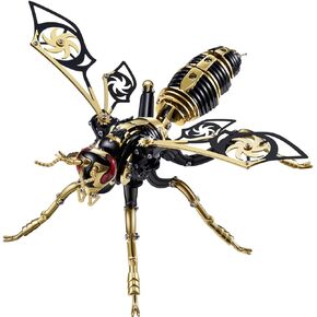 Microworld 3D Metal Puzzle, Mechanical Hornet Metal Model Kits, Brain Teaser DIY Challenge 3D Puzzle for Adult Art Craft Toy
