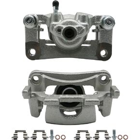 Disc Brake Caliper Assembly with Bracket Compatible with Nissan Maxima 2009-2018, Rear Driver and Passenger Side, 2-PC Set, 19-B6241, 19-B6240
