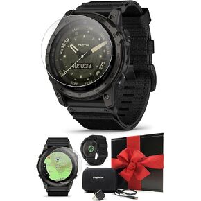Garmin tactix 7 AMOLED Tactical GPS Watch Gift Box Bundle - Military Men's Watch with AMOLED Touchscreen Display, Ballistic Calculator - Includes PlayBetter Screen Protectors, Wall Adapter & Hard Case