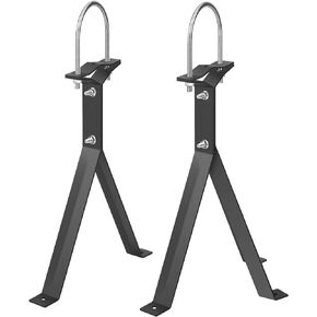 12" Antenna Wall Mount Brackets with Lag Bolts, (2) Heavy Duty Brackets for TV Antenna Mast Weather Station, Hold up to 2.5 O.D. Mast