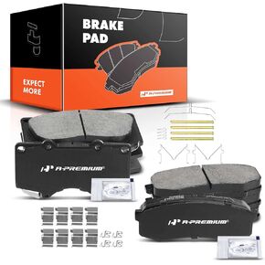 A-Premium Front & Rear Ceramic Disc Brake Pads Set Compatible with Select Lexus and Toyota Models - GX460 2010-2021, GX470 2003-2009, 4Runner 2003-2020, FJ Cruiser, Sequoia, with Hardware, 8 Pcs
