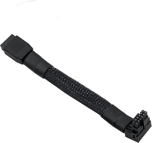 12VHPWR PCI-e 5.0 16Pin Right Angle Adapter 90 Degree Female to Male Extension Cable Compatible with GPU 3090 4070Ti 4080 4090 Graphic Card 16AWG 600W 12+4pin (Type A) in Saudi Arabia