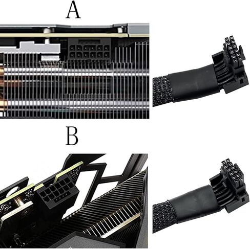 12VHPWR PCI-e 5.0 16Pin Right Angle Adapter 90 Degree Female to Male Extension Cable Compatible with GPU 3090 4070Ti 4080 4090 Graphic Card 16AWG 600W 12+4pin (Type A) in Saudi Arabia