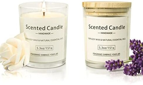 Scented Candles Gift Set for Women: Glass Aromatherapy Can Burn 40 Hours Household Aromatherapy Soy Wax Jar 5.3 oz Scented for Bathing Yoga Meditation Perfect Birthday Christmas Gifts 4 Pack in Saudi Arabia